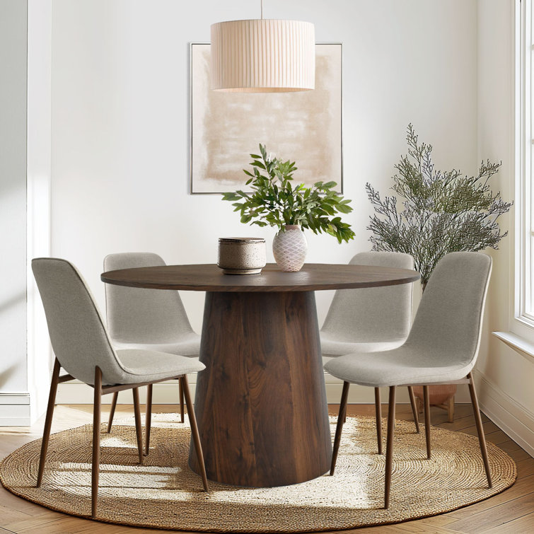 Benvinda Modern 5-Piece Round Dining Set