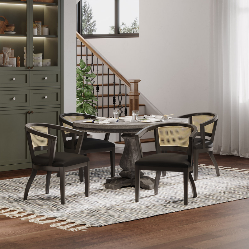 Elegant Extendable Pedestal Dining Set for 4