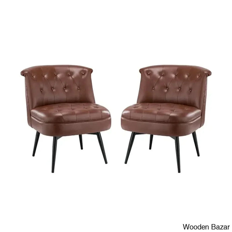 26'' Wide Tufted Swivel Side Chair (Set of 2)