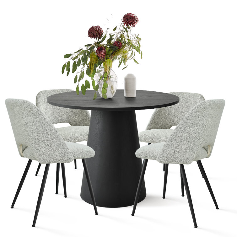 Caetano 4-Person Pedestal Dining Set