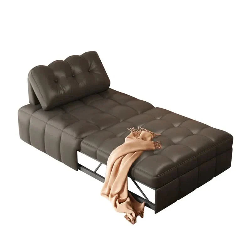 Kalder Faux Leather Chaise Lounge Chair Sofa Bed - Craft Decor