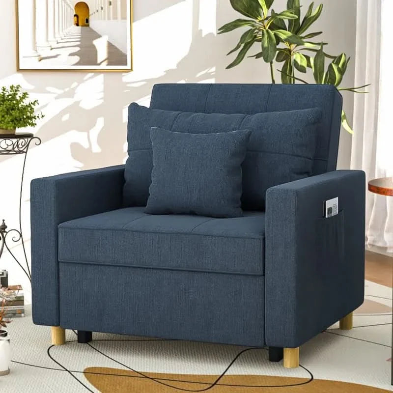 Desprate Upholstered Convertible Chair 3-In-1 Pull Out Sofa Bed - Craft Decor