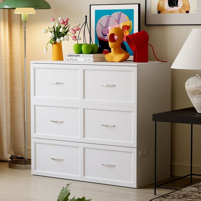 Murphy Bed Chest with Drawers For Home Office or Small Room