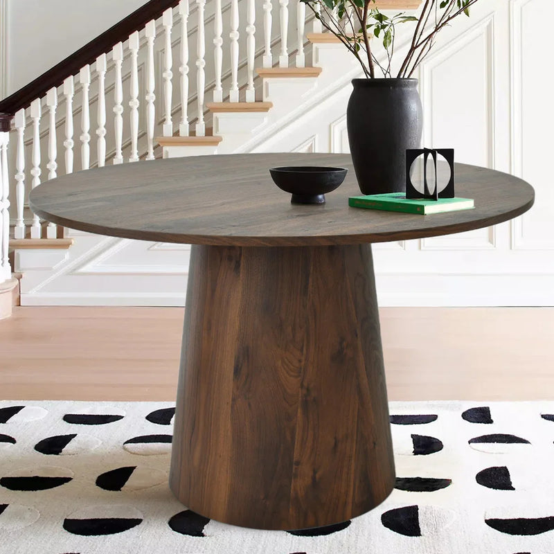 Enkore Round Pedestal Dining Table - Craft Decor