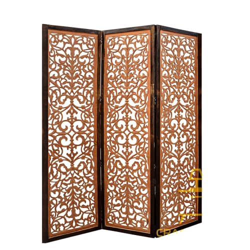 CRAFT DECOR Wooden Room Divider/Wooden Room Partition for Living Room/Wooden Separator for Living Room/Office Wooden Room Partition/Wall Divider/Wooden Screen for Home/Office/Restaurant/Pooja Room