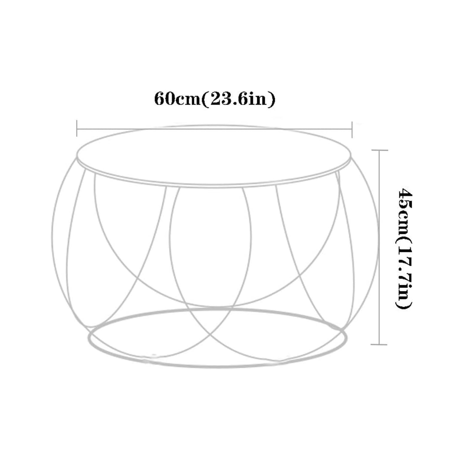 CRAFT DECOR Gilded Globe Design Round Coffee Table with Marble Top-Like Finish Combines Contemporary Design with Timeless Charm to Elevate Any Room