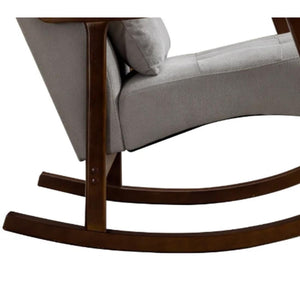 BuildHUB 1 Seater Gravelle Rocking Chair, Wood Rocking Chairs, Wooden Frame, Padded Lounge Chair, Living Room, Bedroom