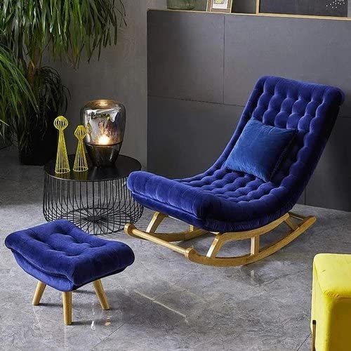 CRAFT DECOR Ergonomic Rocking Chair with Foot Rest, Relaxing Chair for Home, Rocking Chair for Adult for Home, Easy Chair for Relax for Old Age, Teak Wood Rocking Chair, Traditional Rolling Chair