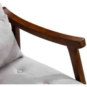 BuildHUB 1 Seater Gravelle Rocking Chair, Wood Rocking Chairs, Wooden Frame, Padded Lounge Chair, Living Room, Bedroom