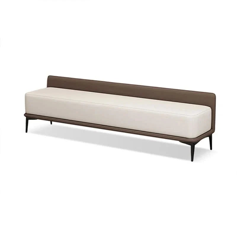 Mazler Solid wood Faux leather Bench - craft decor