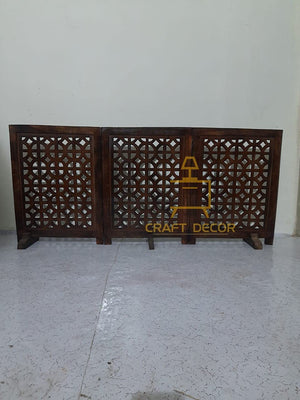 CRAFT DECOR Wooden Baby Safety Gate/Staircase Gate Kid Pet Safety Fence/Freestanding Fold-able Safety Gate for Child/Portable Safety Gate Extension/Wooden Pet Gate (Walnut)