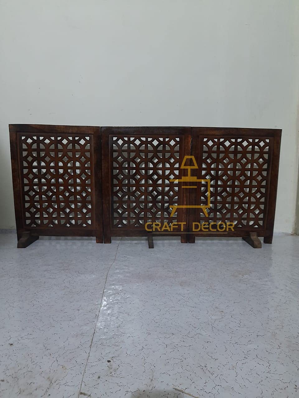 CRAFT DECOR Wooden Baby Safety Gate/Staircase Gate Kid Pet Safety Fence/Freestanding Fold-able Safety Gate for Child/Portable Safety Gate Extension/Wooden Pet Gate (Walnut)