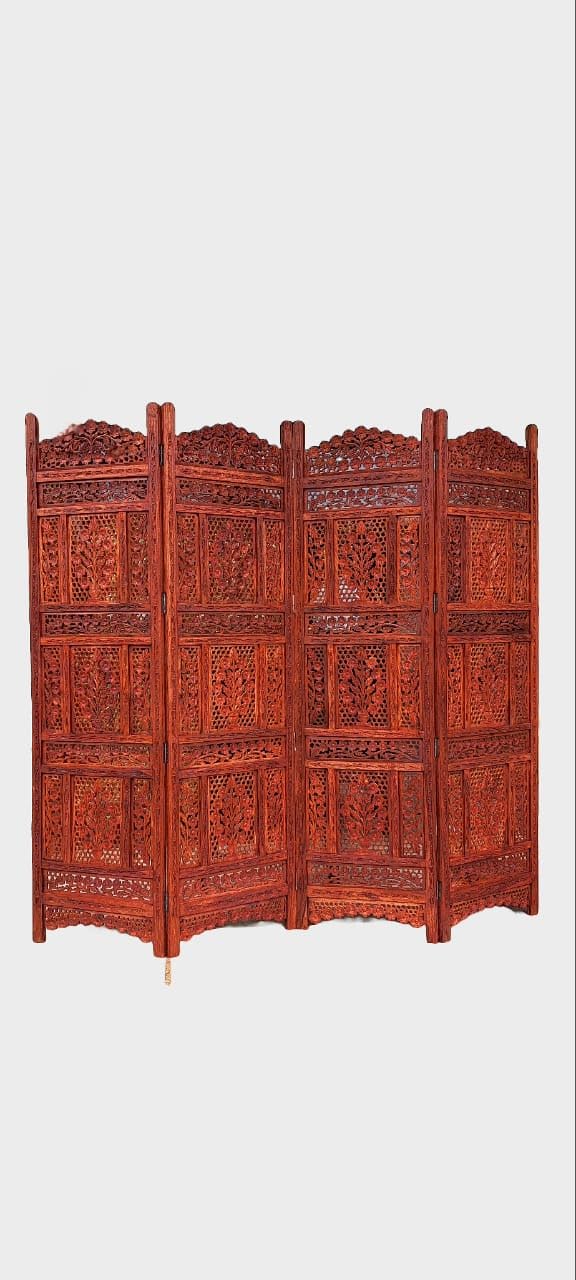 LIVING CONCEPT HANDICRAFTS Sheesham Wood Room Divider Wooden Room Partition/Screen/Room Divider/Room Natural Finish