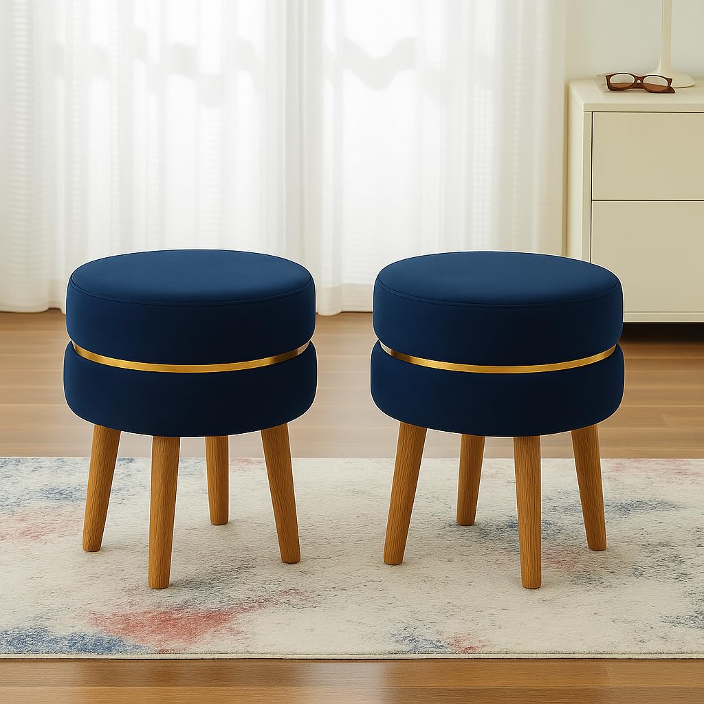 CRAFT DECOR Ottoman Stool Puffy Stool for Living Room Pouffes for Sitting Ottoman Pouffes Sitting Stool for Living Room