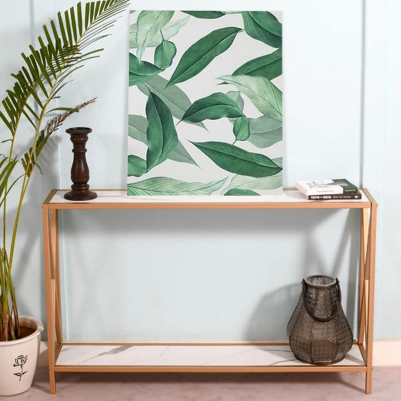 CRAFT DECOR Engineered Wood 2 Tier Console Table | End Table Side Table Console Table for Living Room Hall Bedroom Office | Multipurpose Table for Home Decor