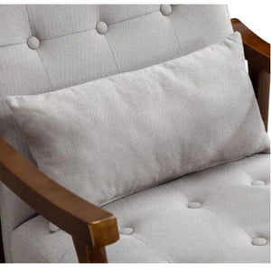 BuildHUB 1 Seater Gravelle Rocking Chair, Wood Rocking Chairs, Wooden Frame, Padded Lounge Chair, Living Room, Bedroom