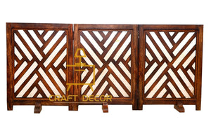 CRAFT DECOR Wooden Baby Safety Gate/Staircase Gate Kid Pet Safety Fence/Freestanding Fold-able Safety Gate for Child/Portable Safety Gate Extension/Wooden Pet Gate (Walnut)