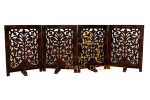 CRAFT DECOR Wooden Baby Safety Gate/Staircase Gate Kid Pet Safety Fence/Freestanding Fold-able Safety Gate for Child/Portable Safety Gate Extension/Wooden Pet Gate (Walnut)