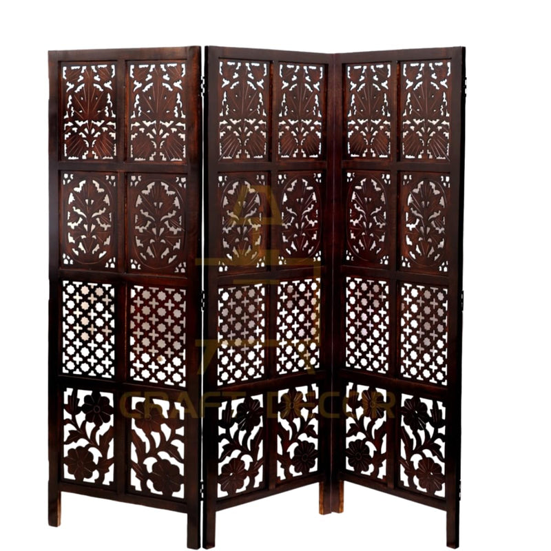 CRAFT DECOR Wooden Room Partition for Living Room, Wood Screen Separator and Wooden Room Dividers, Studio Wall Panel 5 Feet for Living Room/Bedroom/Office/Restaurant/Pooja Room