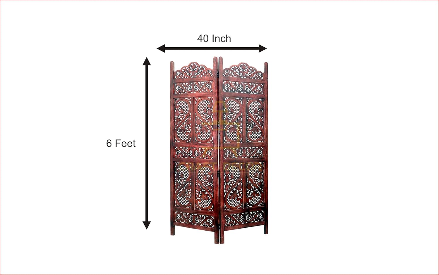 CRAFT DECOR Wooden Room Partitions , Room Screen Separator and Room Dividers 2 Wall Panels for Living Room/Bedroom/Office/ Restaurant/Pooja Room