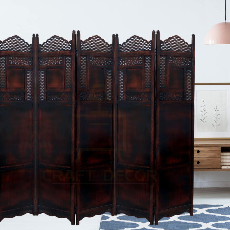 CRAFT DECOR Wooden Room Divider |Wooden Partition for Living Room |Wooden Room Separator |Room Wall Divider |Screen Separator for Living Room/Bedroom/Office/Pooja Room