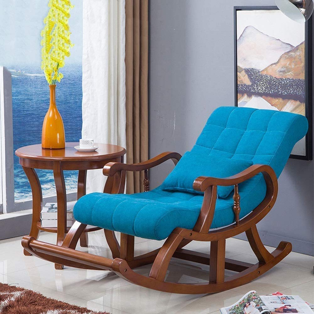 CRAFT DECOR Wooden Rocking Chair |Rocking Chair for Adults for Home | Wooden Easy Chair |Wooden Swing Chair for Home, Living Room|Sheesham Wood Rocking Chair