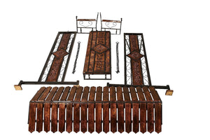 Habiba Arts Habiba Art Store Swing Jhula Chair, Hammock, Outdoor- 3 Seater Solid Wood & Iron Swing Jhoola Swing Jhula, Hammock Jhula, Cradle For Relaxing Outdoor Seating, Brown