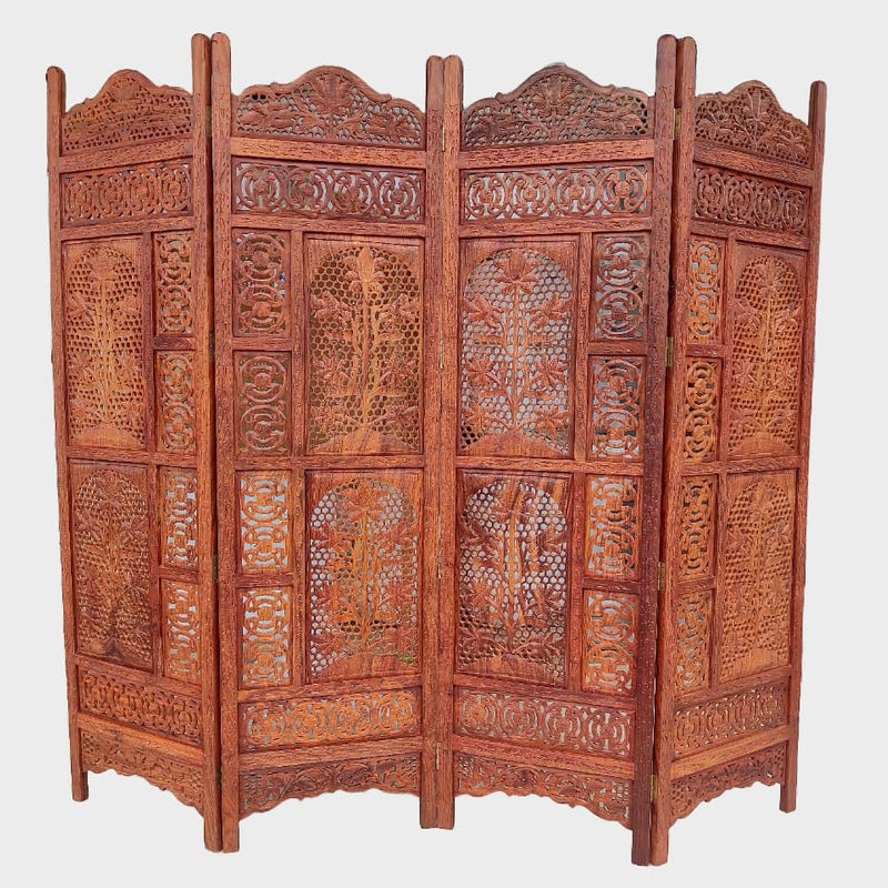 LIVING CONCEPT HANDICRAFTS Stylish Sheesham Wood Room Divider Wooden Room Partition/Screen/Room Divider/Room Natural Finish