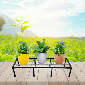 Niyara || Metal Planter Stand || Plant Stand for Pots|| Outdoor Plant Stand (set of 4, Square stand)