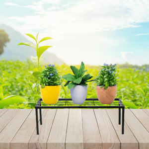 Niyara || Metal Planter Stand || Plant Stand for Pots|| Outdoor Plant Stand (set of 4, Square stand)