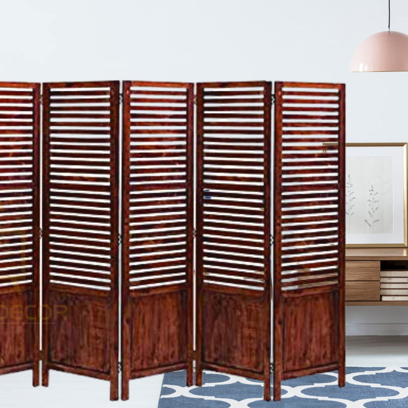 CRAFT DECOR Wooden Partition for Living Room, Wood Screen Separators, Wooden Room Wall Divider Wall Panels, Folding Screen for Living Room/Bedroom/Office/Restaurant/Pooja Room