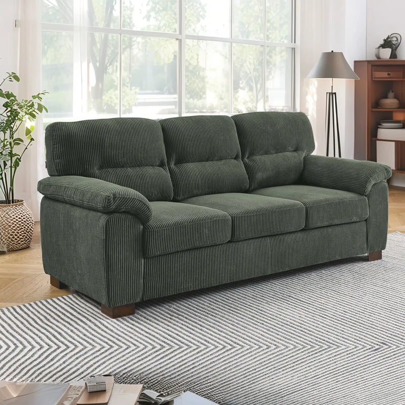 Denik 3 Seater Comfy Couches With Deep Seat For Living Room - Craft Decor