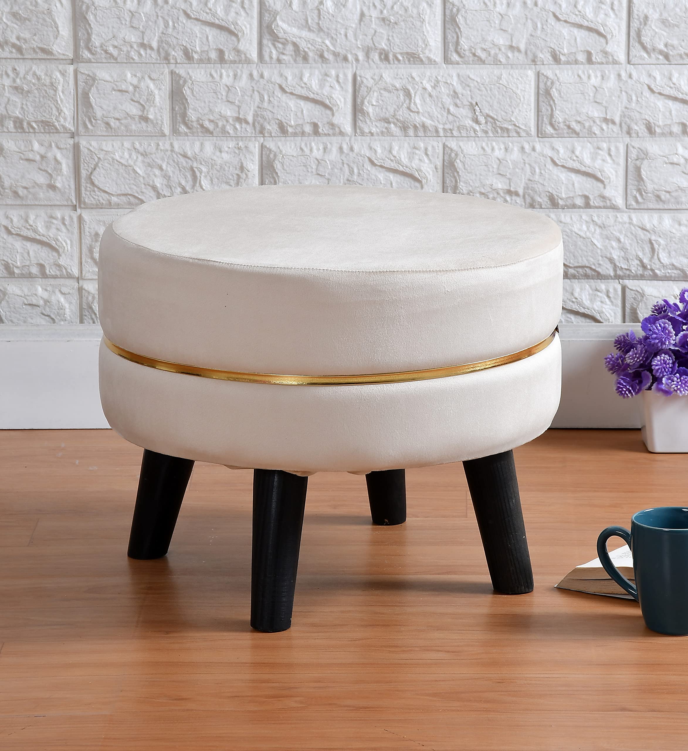 CRAFT DECOR Ottoman Stool Puffy Stool for Living Room Pouffes for Sitting Ottoman Pouffes Sitting Stool for Living Room
