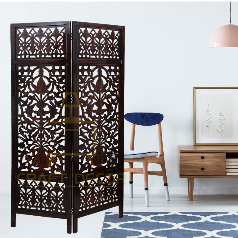 CRAFT DECOR Wooden Room Divider |Wooden Partition for Living Room |Wooden Room Separator |Room Wall Divider |Screen Separator for Living Room/Bedroom/Office/Pooja Room