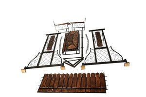 UA URBAN ART Urban Art Store Iron Swing Jhula For Home & Garden/Porch/Balcony 2 Seater Weight Capacity 300Kgs+ (Swing, 177.8 centimeters, Black