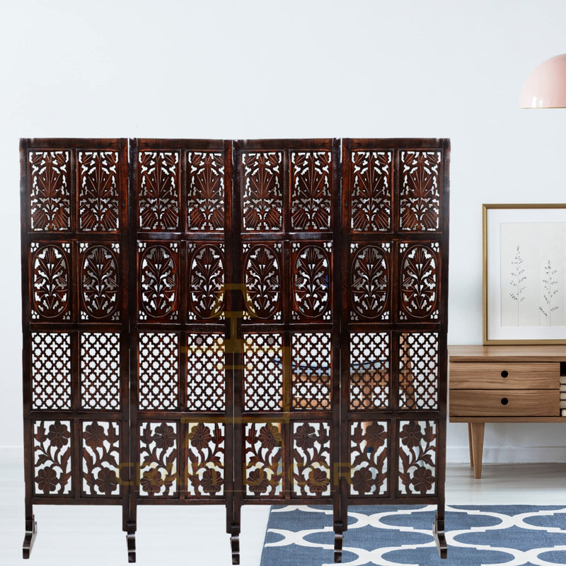 CRAFT DECOR Wooden Room Divider |Wooden Partition for Living Room |Room Separator |Room Wall Divider |Screen Separator for Bedroom/Office/Restaurant/Pooja Room