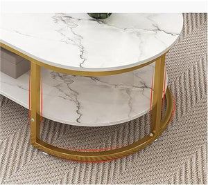 CROWN ART SHOPPEE Metal Centre Tables For The Living Room, Side Tables And Coffee Tables: Small Apartment Home Furnishings; Contemporary Coffee Tables; Oval Sofa Tables; And Side Tables 2 Tier White