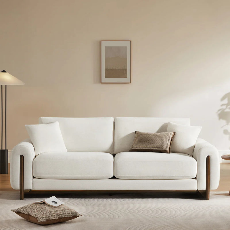 Jackison Upholstered Sofa With Wood Legs - Craft Decor