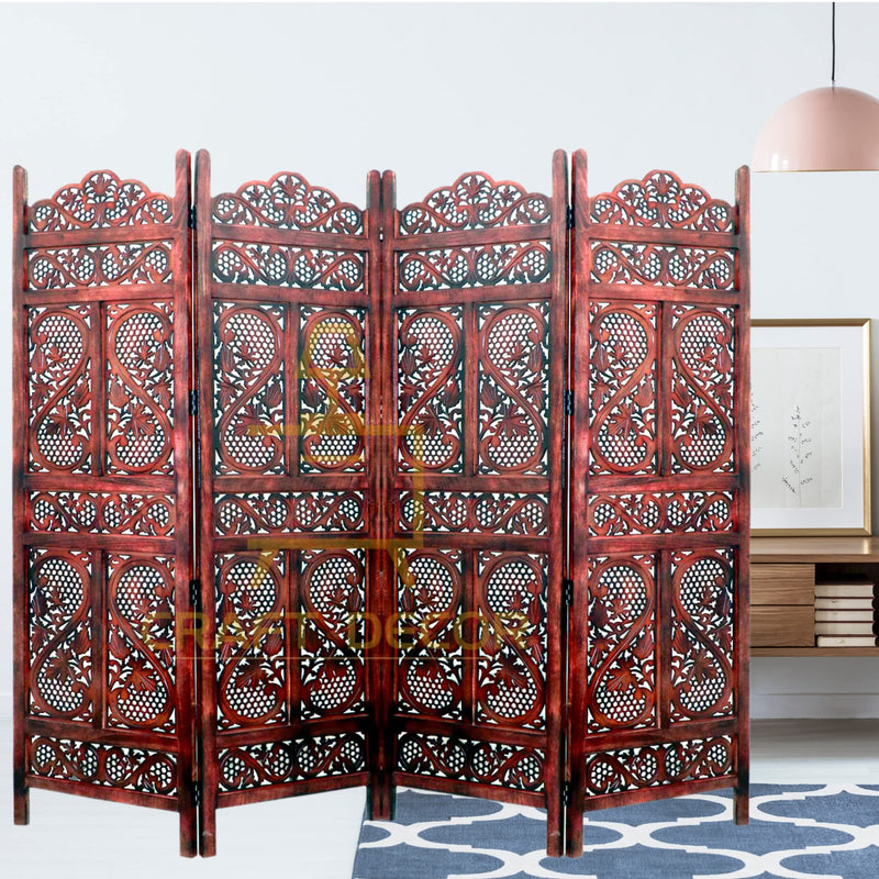 CRAFT DECOR Wooden Room Divider |Wooden Partition for Living Room |Room Separator |Room Wall Divider |Screen Separator for Living Room/Bedroom/Office/Pooja Room
