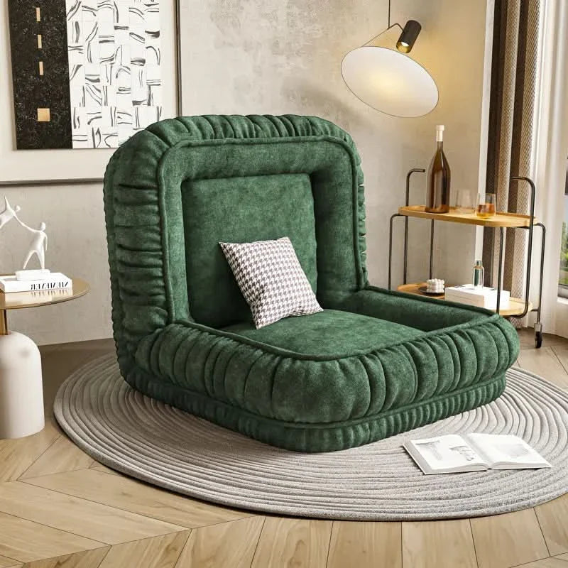 Sappty Accent Chairs in Dark Green, Adaptable Sofa Bed Lounger Chairs - Craft Decor