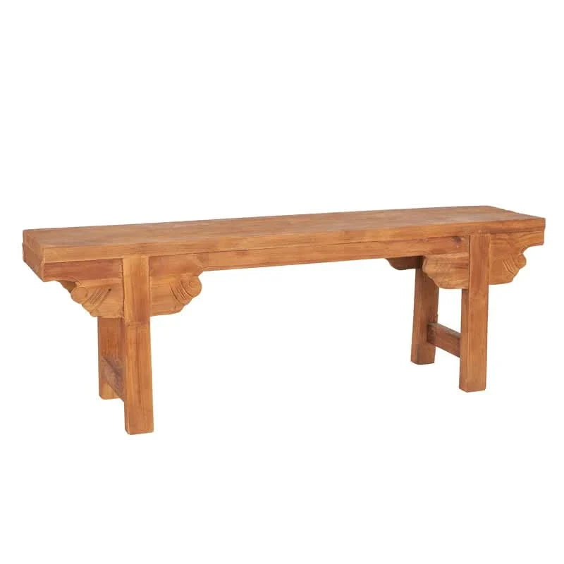 Almondar Modern Wooden Bench - craft decor