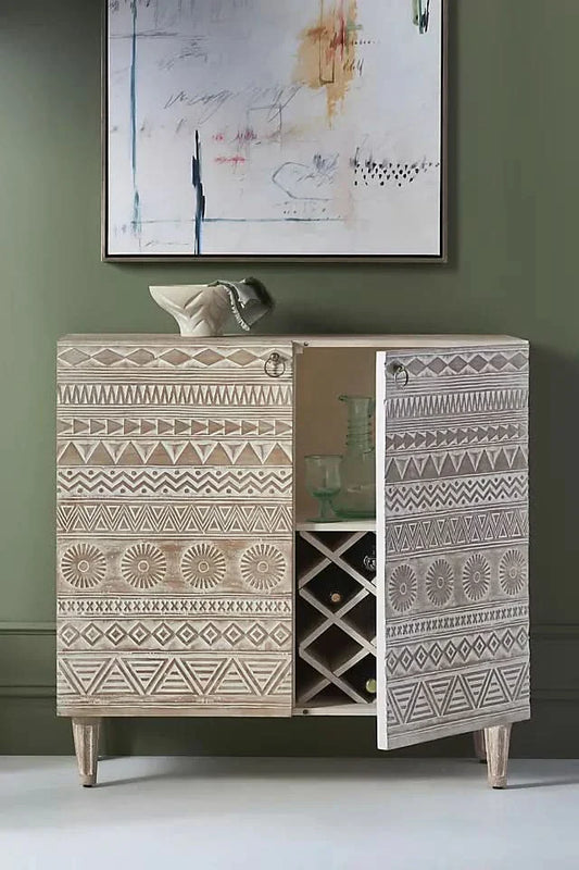 Qascer Bar Cabinet - Craft Decor