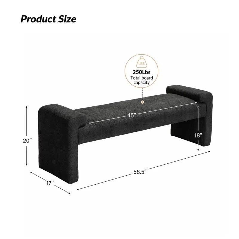 Dalspired Modern Upholstered Bench - craft decor