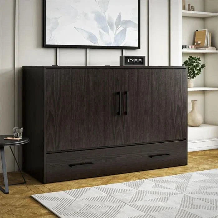 Queen Cabinet Bed With Storage Drawer - Craft Decor