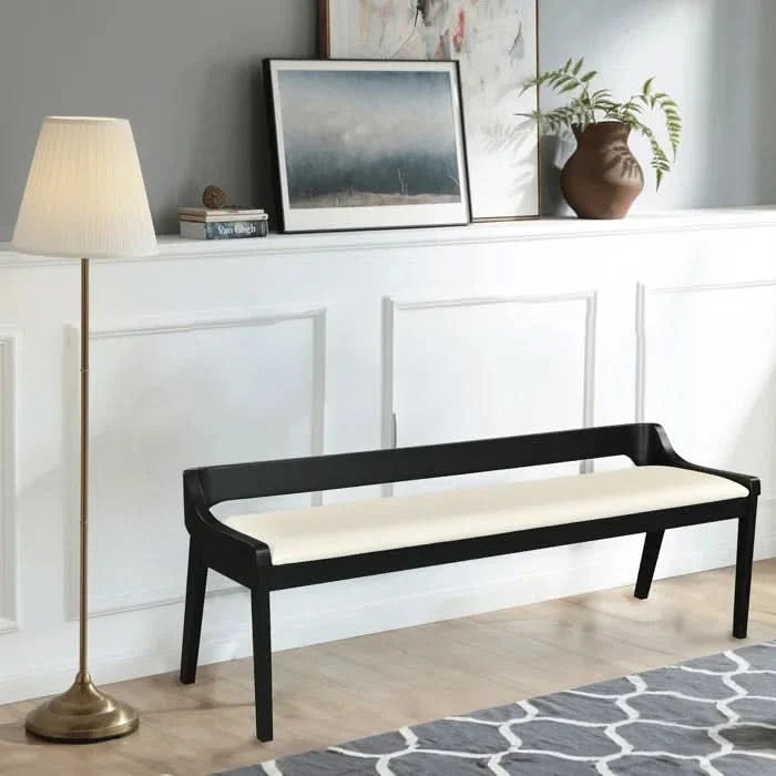 Seloiune Faux Leather Upholstered Bench - craft decor