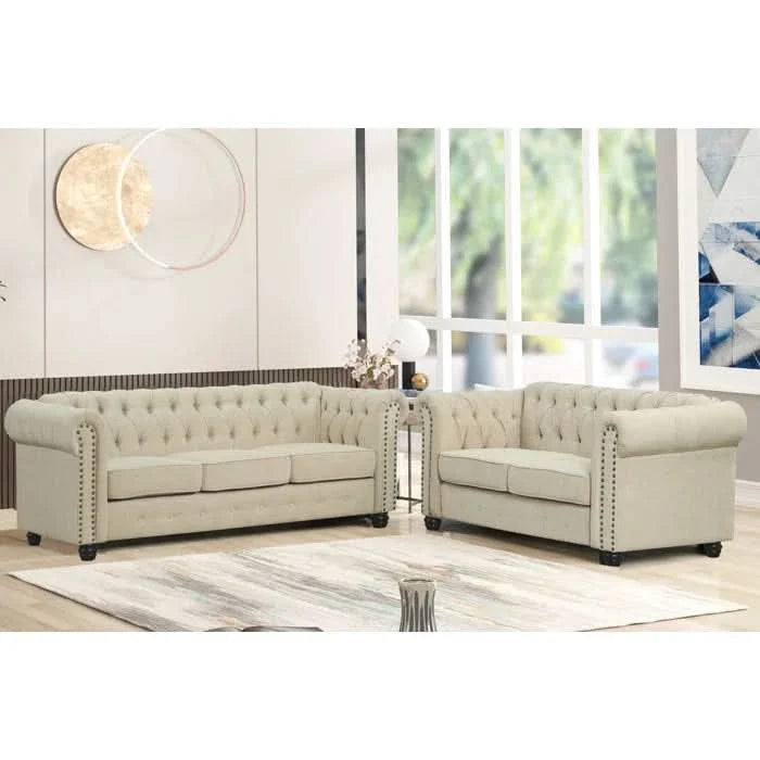Boswortho Cheadle 2 - Piece Living Room Luxury Sofa Set