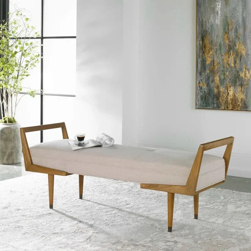 Shardaan Polyester Blend Upholstered Bench - craft decor
