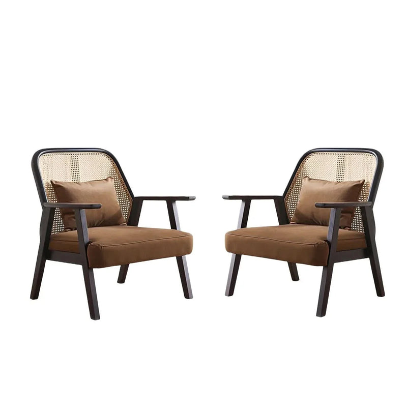 Genuine Rattan Woven Sofa – Handcrafted Octagonal Pattern (Set of 2)