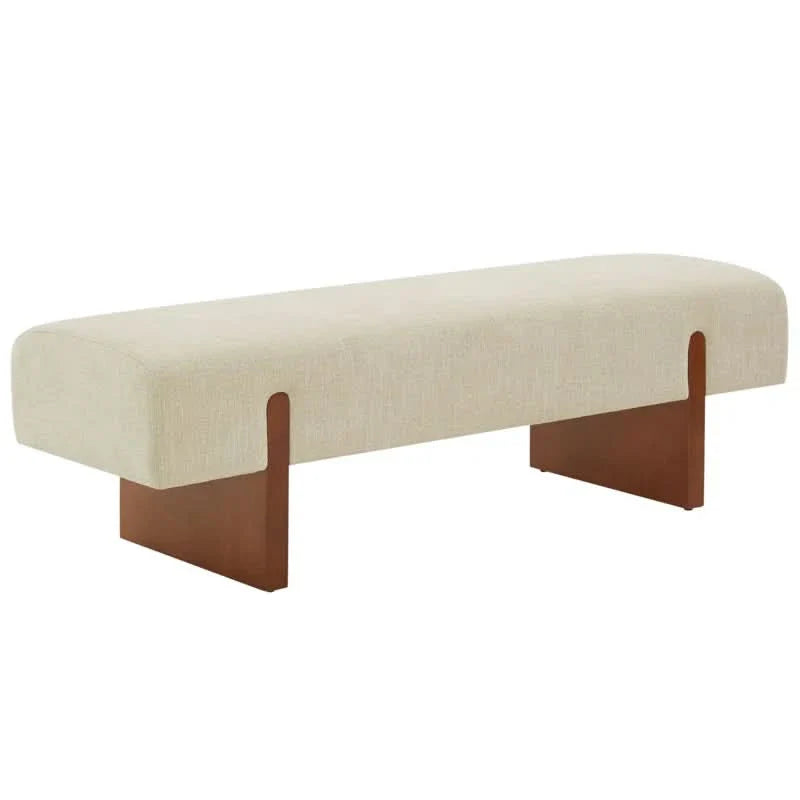 Xaport Linen Upholstered Bench - craft decor