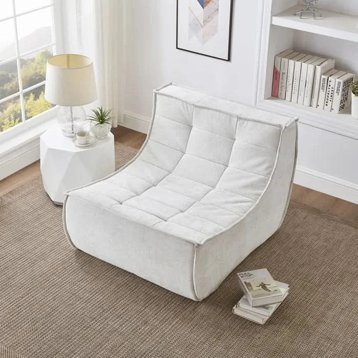 Gong Chenille Armless Bean Bag Chair & Lounger for Adult & Kids